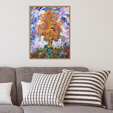 Amanti Art Orange Tree II Framed Canvas Print