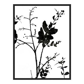 Amanti Art Nature Silhouette II (Leaves) Framed Canvas Print