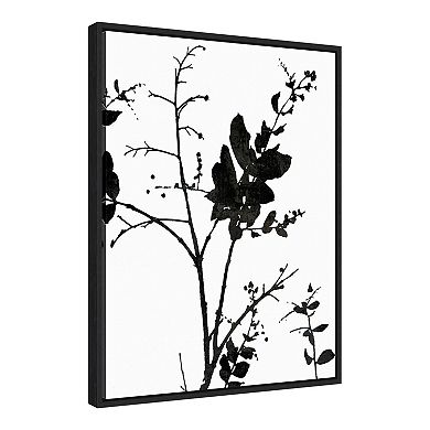 Amanti Art Nature Silhouette II (Leaves) Framed Canvas Print