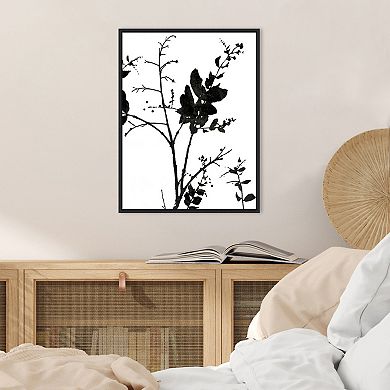 Amanti Art Nature Silhouette II (Leaves) Framed Canvas Print