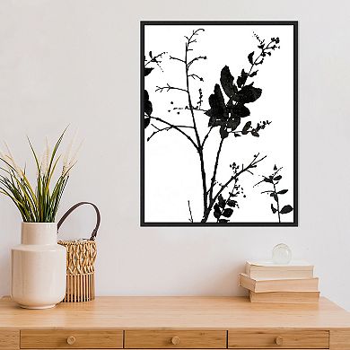 Amanti Art Nature Silhouette II (Leaves) Framed Canvas Print