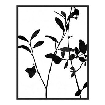 Amanti Art Nature Silhouette III (Leaves) Framed Canvas Print