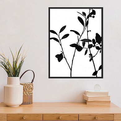 Amanti Art Nature Silhouette III (Leaves) Framed Canvas Print
