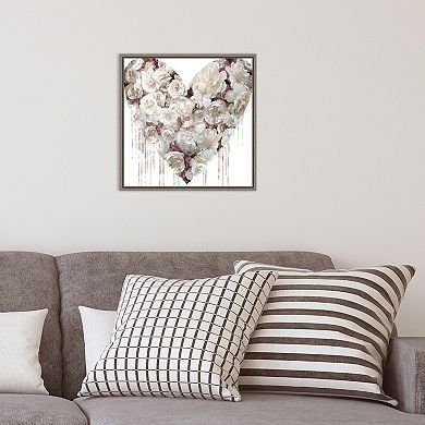 Amanti Art Big Hearted Flowers I Framed Canvas Print