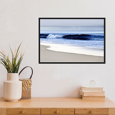Amanti Art Blue Wave II (Beach) Framed Canvas Print