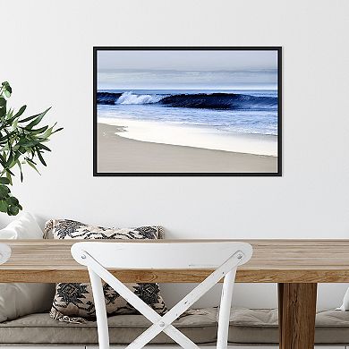 Amanti Art Blue Wave II (Beach) Framed Canvas Print