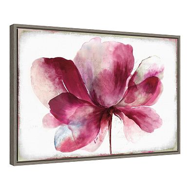 Amanti Art Lilya Red (Flower) Framed Canvas Print
