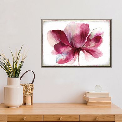Amanti Art Lilya Red (Flower) Framed Canvas Print