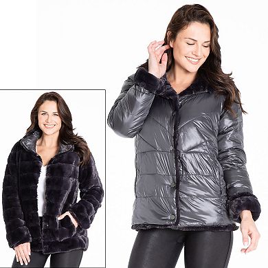 Women's Fleet Street Faux-Fur Reversible Quilted Jacket