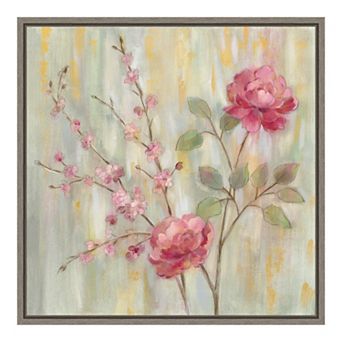 Amanti Art Contemporary Chinoiserie (Roses) Framed Canvas Print