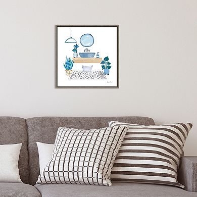 Amanti Art Relax I (Bath) Framed Canvas Print