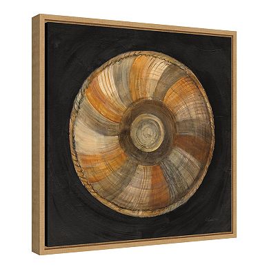 Amanti Art Woven Beauty II On Black Framed Canvas Print