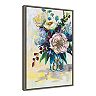 Amanti Art Glowing On White (Bouquet In Vase) Framed Canvas Print
