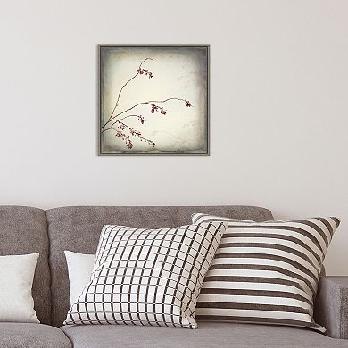 Amanti Art Plum Tree Branch With Spring Buds Framed Canvas Print