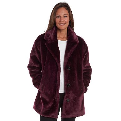 Women's Fleet Street Faux-Fur 3-Button Jacket