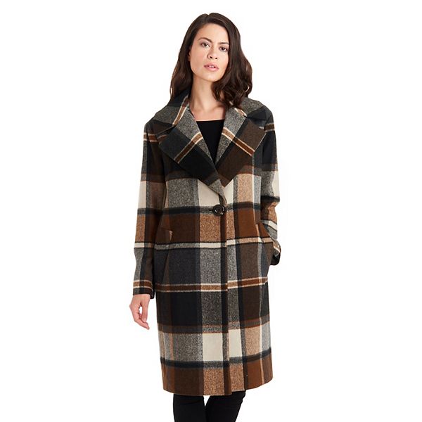 Women's plaid shop coats & jackets