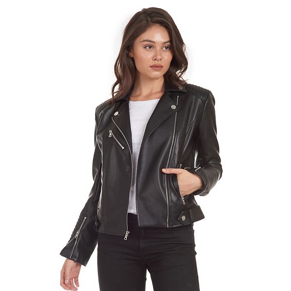 Women's Fleet Street Faux-Leather Moto Jacket