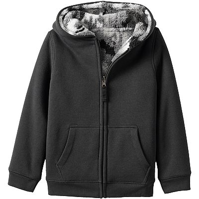 Lands End Kids Reversible Sherpa Fleece Hoodie