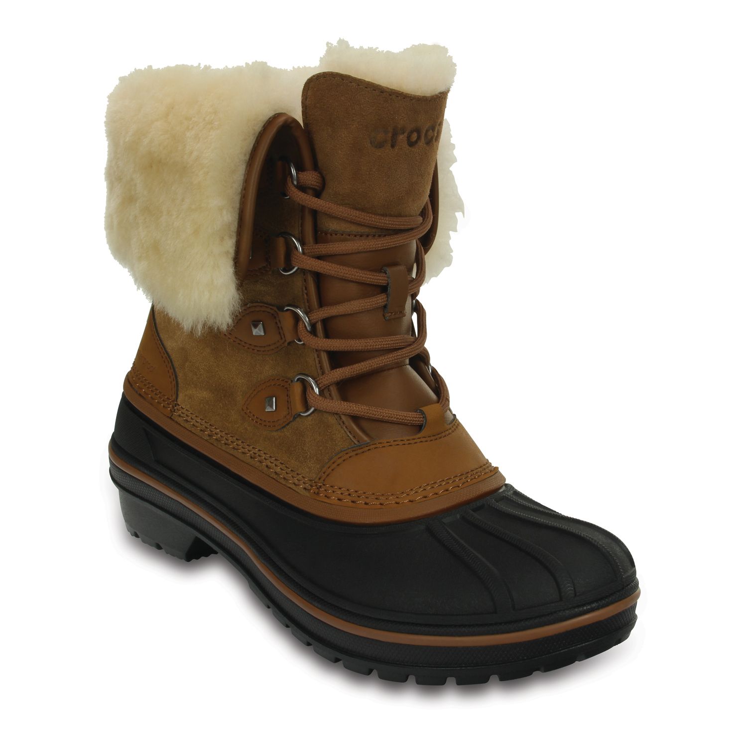 crocs shearling boot