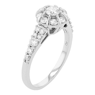 Lovemark 10k White Gold 1 Carat T.W. Diamond Engagement Ring