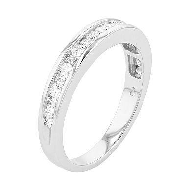 Lovemark 10k White Gold 1/2 Carat T.W. Diamond Ring 