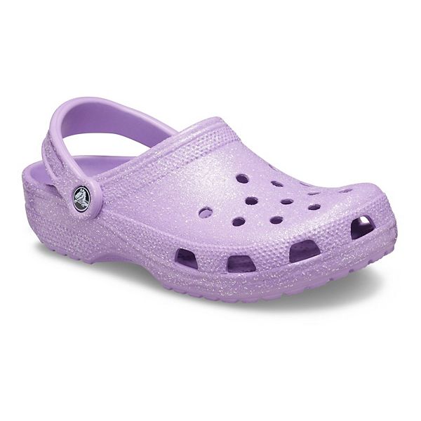 Purple store glitter crocs