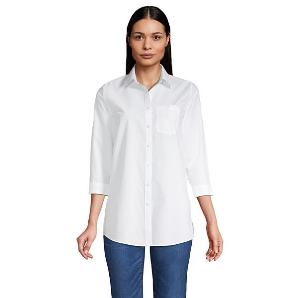 Women's Lands' End No Iron Three Quarter Sleeve Tunic