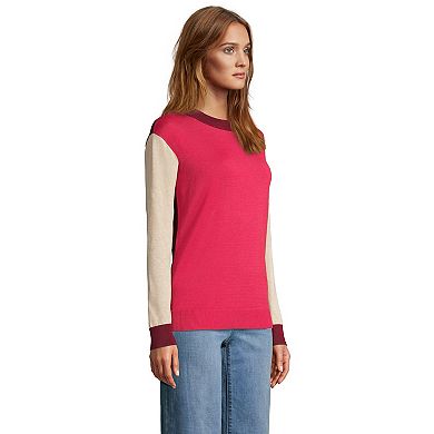 Women's Lands' End Cotton Crewneck Sweater