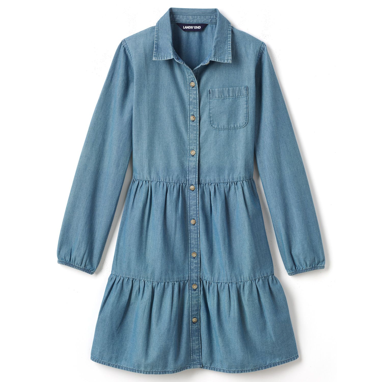 lands end denim dress