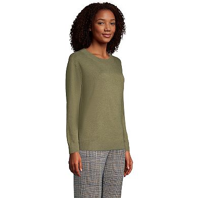 Petite Lands' End Cotton Crewneck Sweater