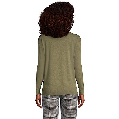 Petite Lands' End Cotton Crewneck Sweater
