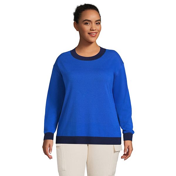 Plus Size Lands' End Lightweight Crewneck Sweater