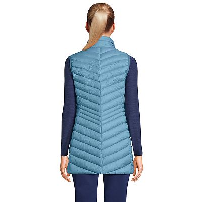 Land's End Blue Women's Ultra Lightweight Packable Down Vest cheapest Medium NWT