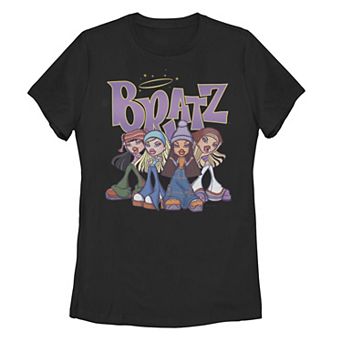 Juniors' Bratz Original Four Group Shot Logo Graphic Tee