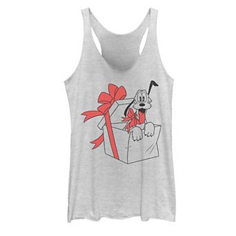 Juniors' Disney's Pluto Christmas Present Tank Top