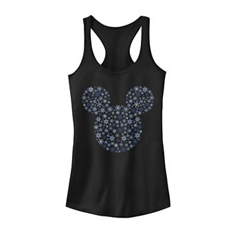Juniors' Disney's Mickey Mouse Snowflake Fill Tank Top