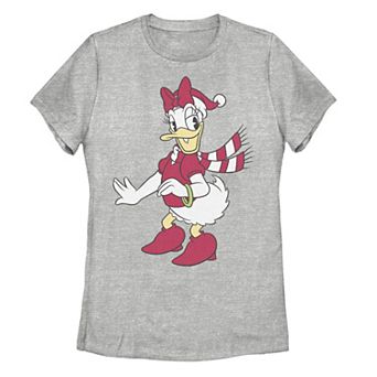 Juniors' Disney's Daisy Duck Classic Christmas Portrait Tee