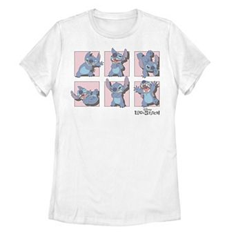 Juniors' Disney's Lilo & Stitch Poses Of Stitch Panels Tee