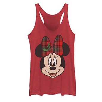 Juniors' Disney's Minnie Mouse Christmas Bow Tank Top