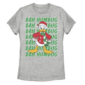 Juniors' Disney's Donald Duck "Bah Humbug" Christmas Tee