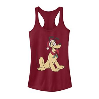 Juniors' Disney's Pluto Classic Christmas Portrait Tank Top