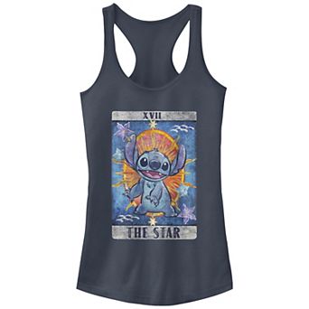 Juniors' Disney's Lilo & Stitch Tarot Card The Star Tank Top