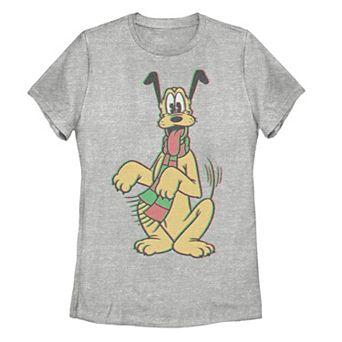 Juniors' Disney's Pluto Christmas Style Portrait Tee