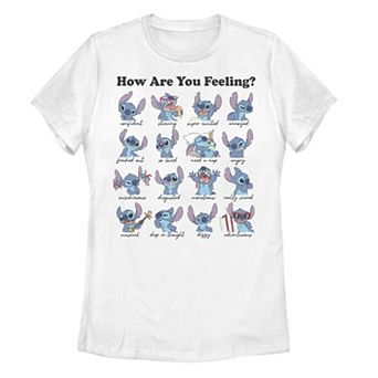Juniors' Disney's Lilo & Stitch Stitch Moods Poster Tee