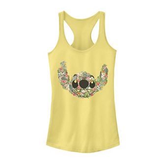 Juniors' Disney's Lilo & Stitch Floral Stitch Face Tank Top