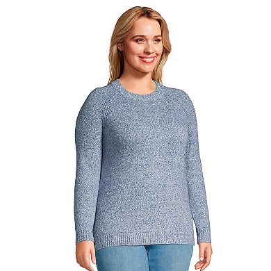 Plus Size Lands' End Marled Crewneck Sweater