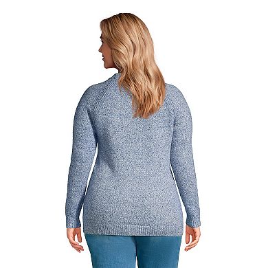 Plus Size Lands' End Marled Crewneck Sweater