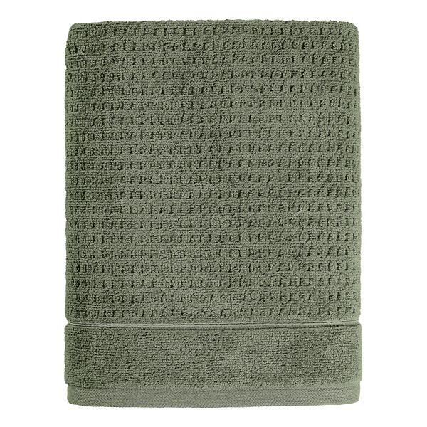Sonoma Goods For Life® Ultimate Bath Towel, Bath Sheet, Hand Towel or Washcloth with Hygro® Technology - Olive Green Waffle (HAND TOWEL)