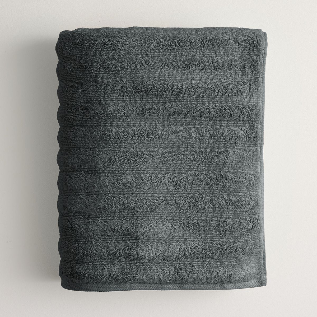 Sonoma Goods For Life® Quick Dry Ribbed Cotton Bath Towel, Bath Sheet, Hand Towel or Washcloth - Charcoal, BATH TOWEL