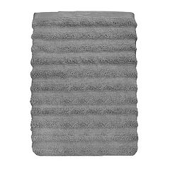 Vera Wang Eden Solid Reversible Cotton 2 Piece Bath Rug Set - Grey